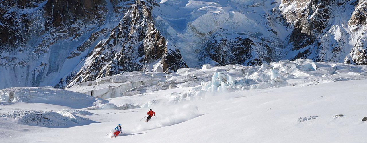 Ski touring in Chamonix Valley  