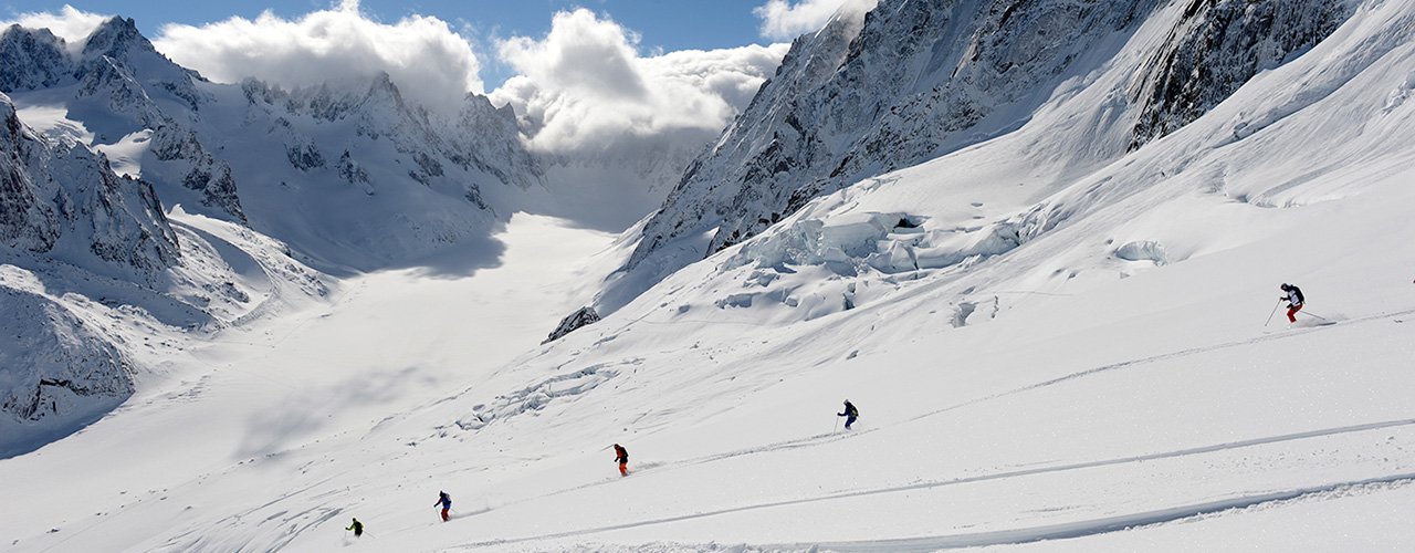 Ski touring in Chamonix Valley  