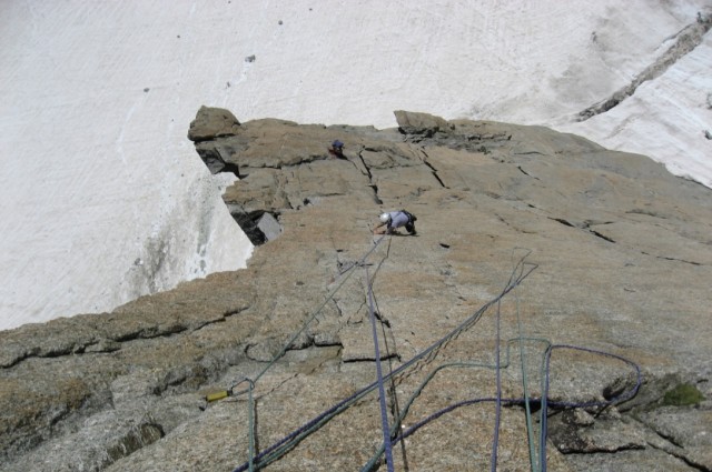 Climbing Chamonix (photo credit Michel Fauquet)